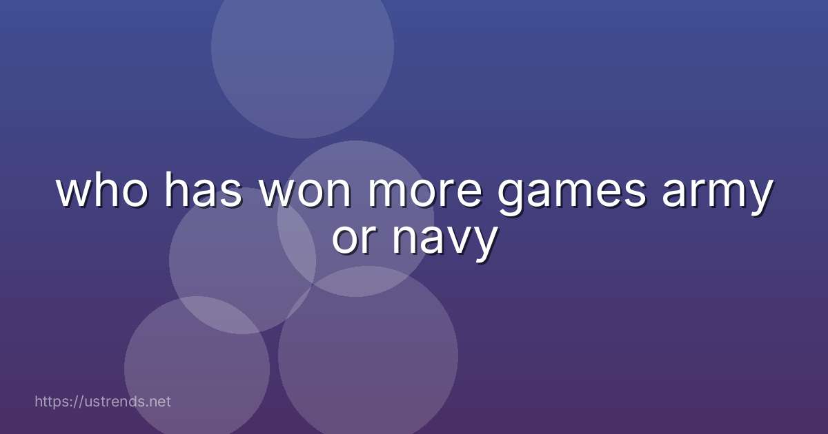 who has won more games army or navy