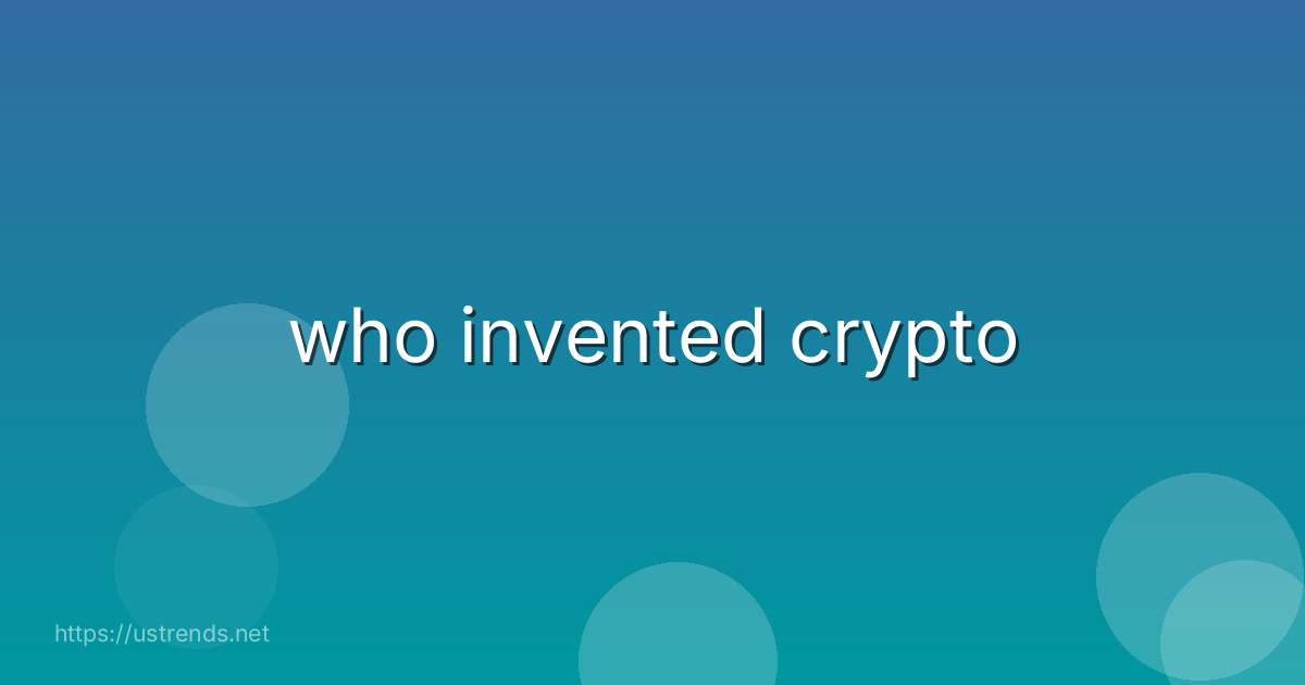 who invented crypto