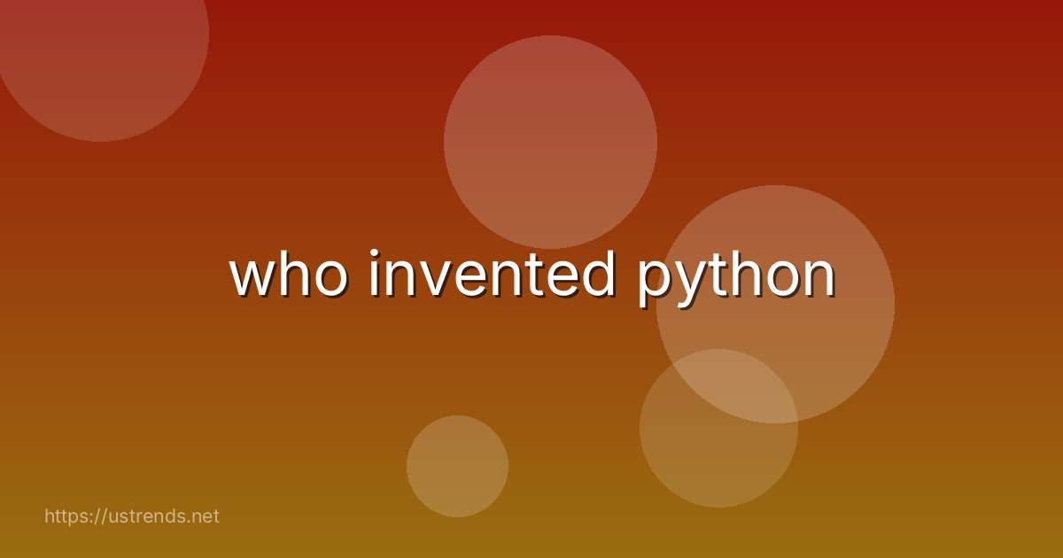 who invented python