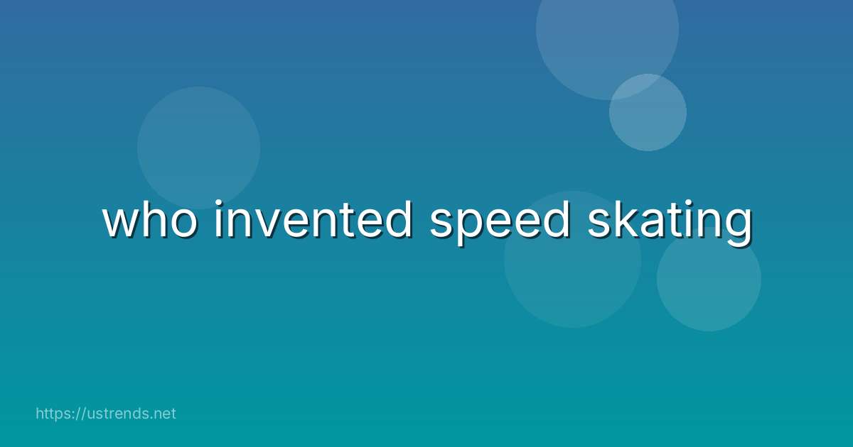 who invented speed skating