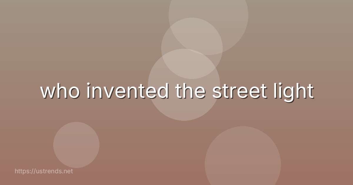 who invented the street light
