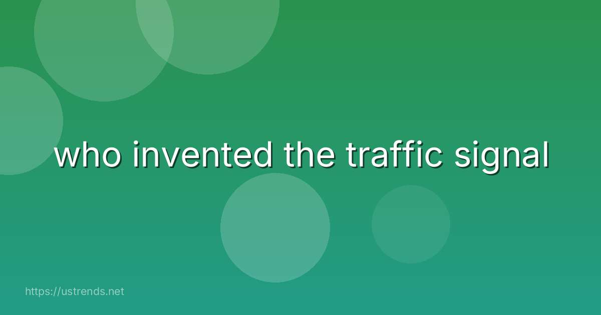 who invented the traffic signal