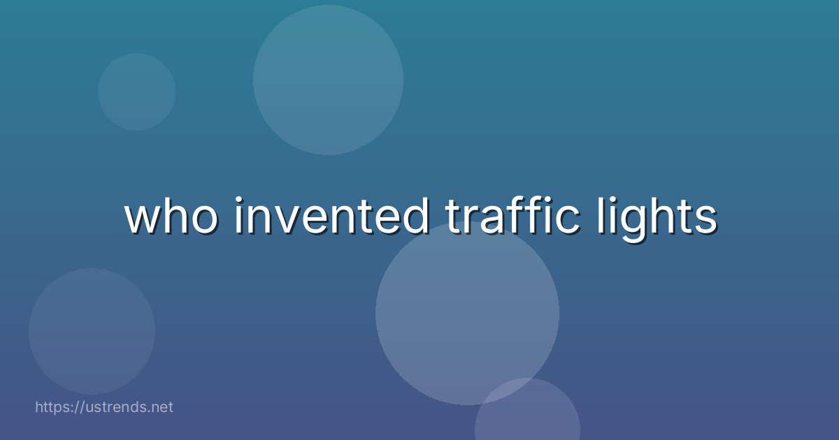 who invented traffic lights