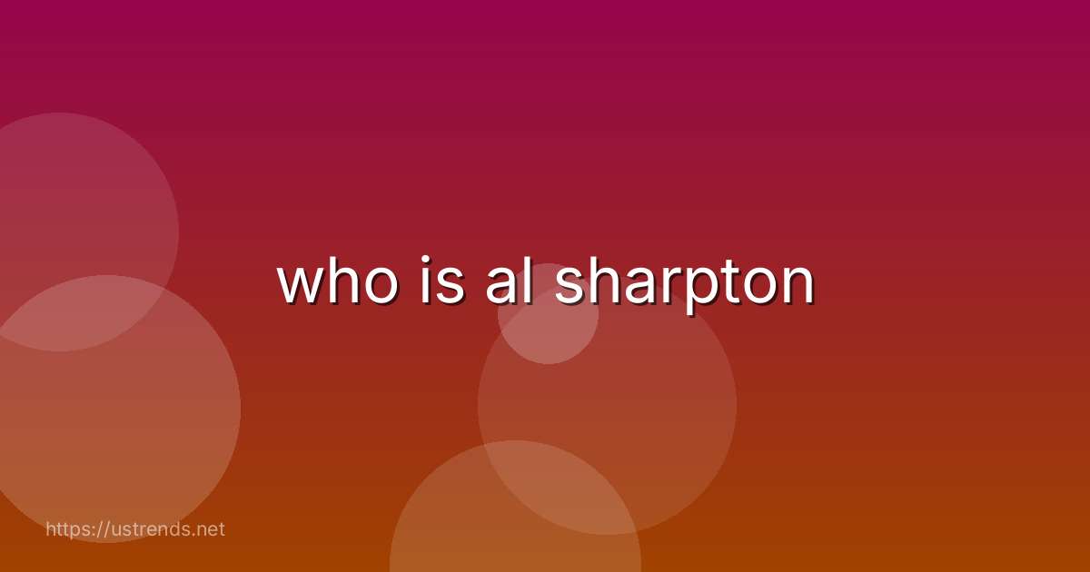 who is al sharpton
