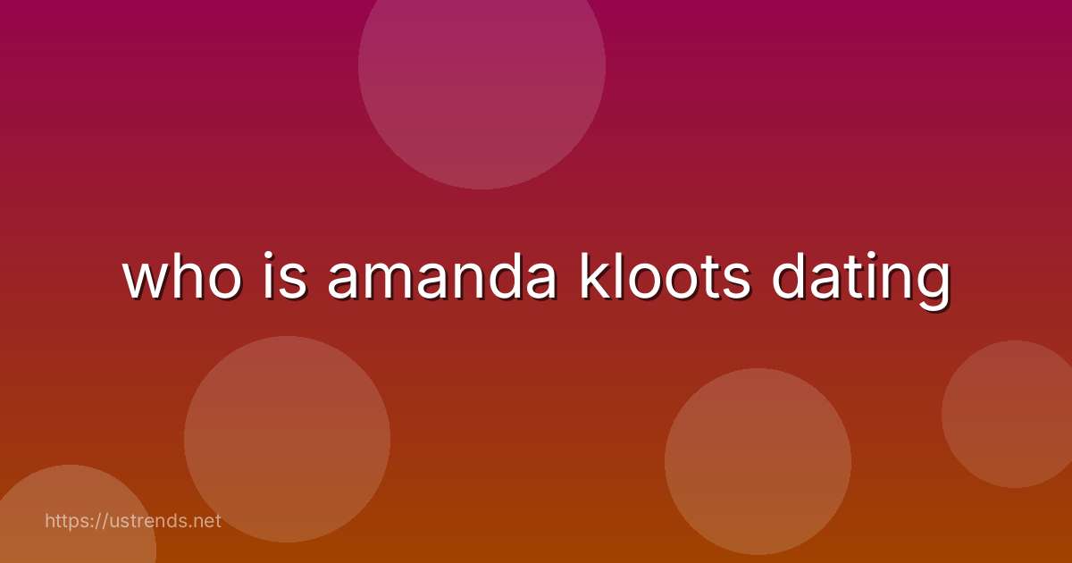 who is amanda kloots dating