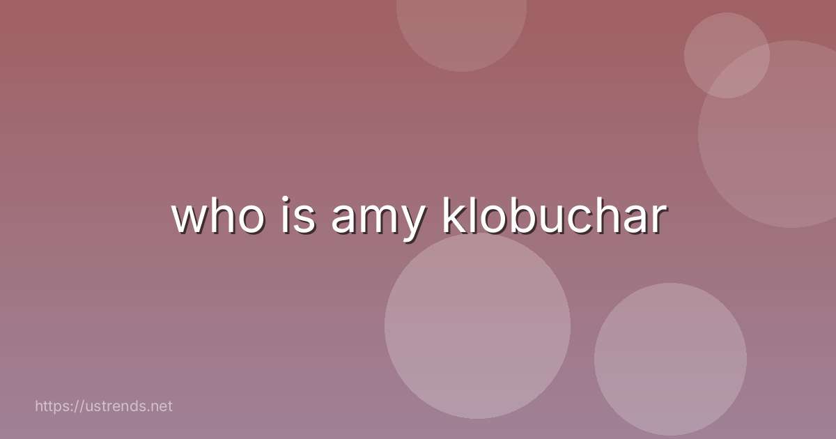 who is amy klobuchar