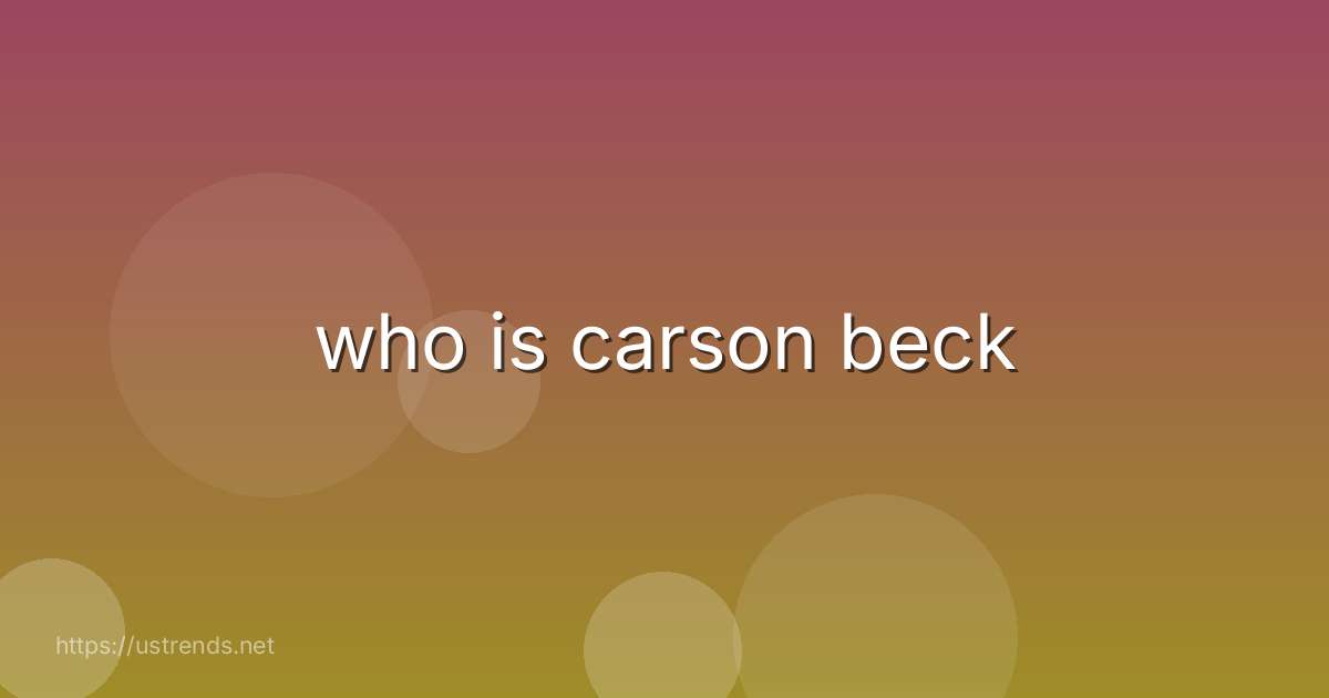 who is carson beck