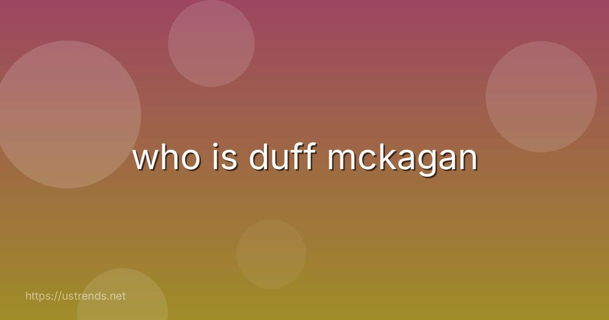 who is duff mckagan
