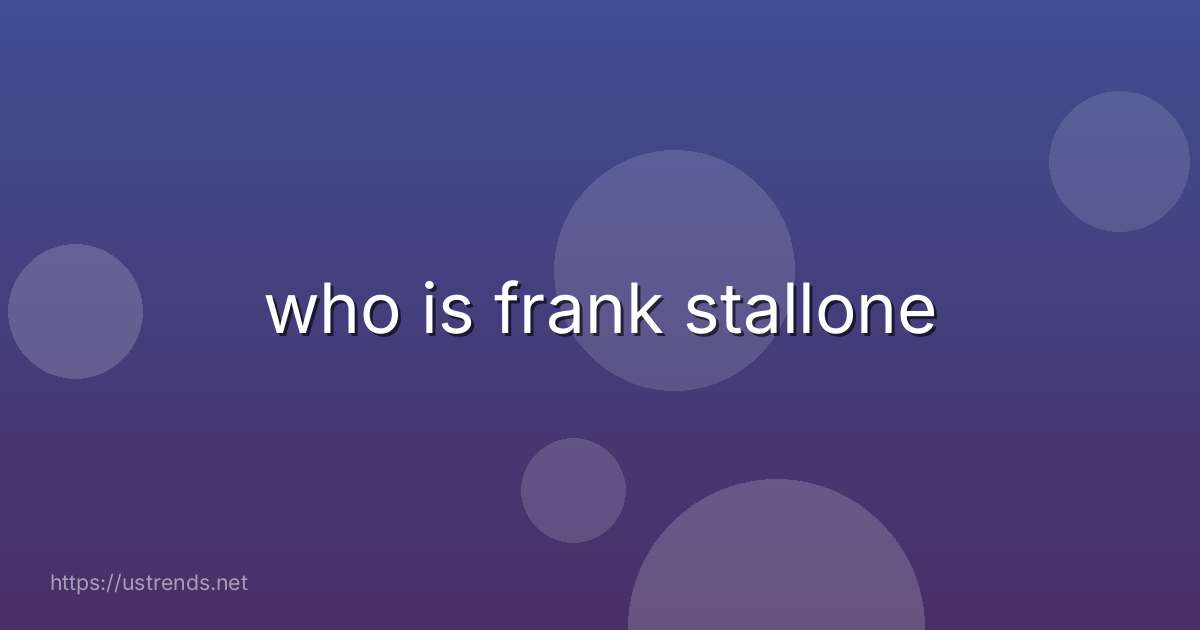 who is frank stallone