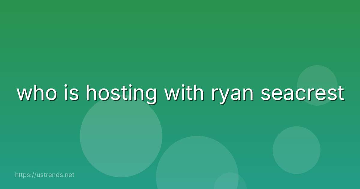 who is hosting with ryan seacrest
