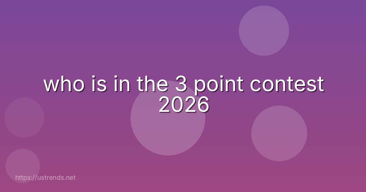 who is in the 3 point contest 2026