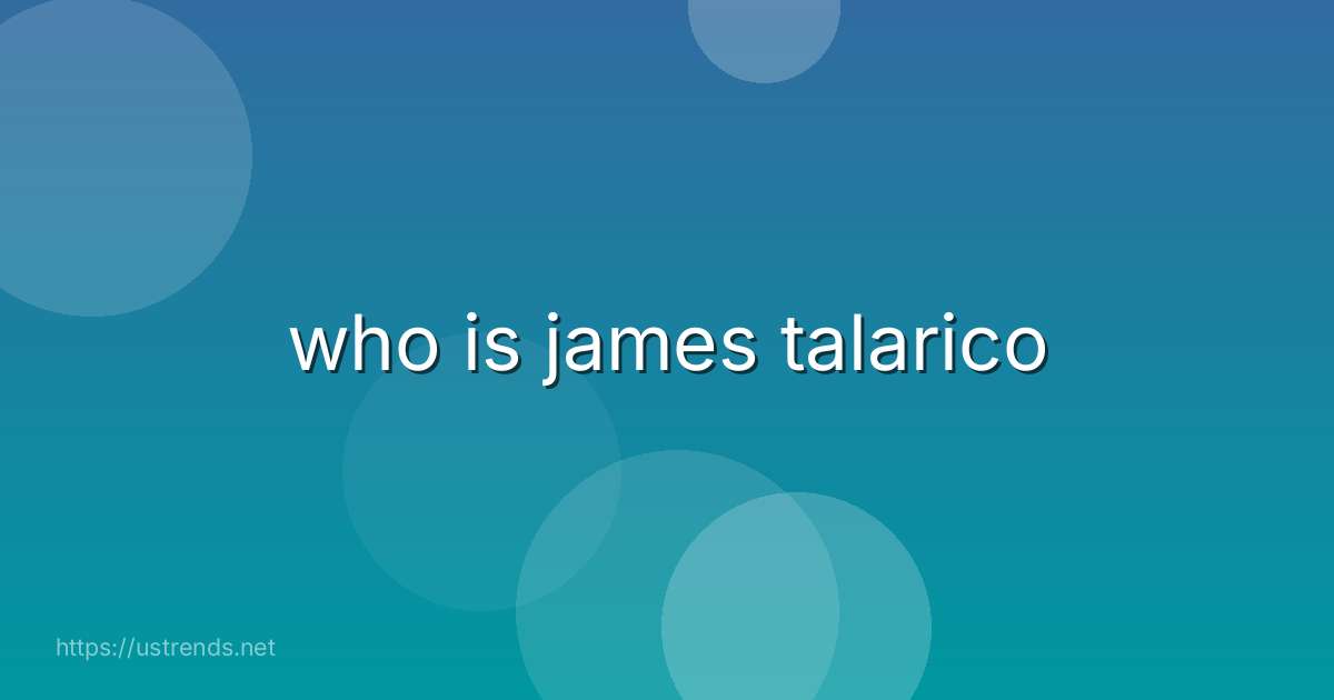 who is james talarico