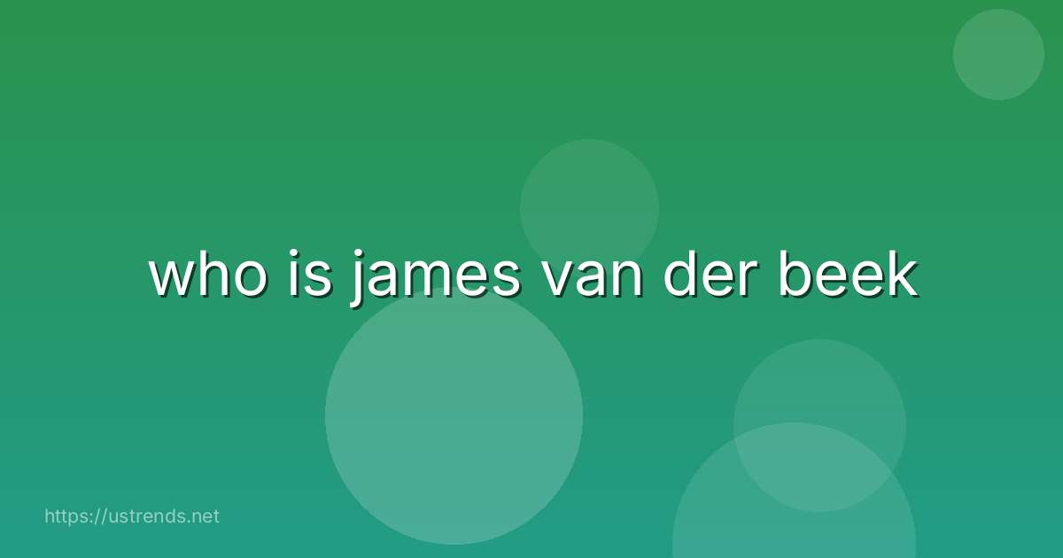 who is james van der beek