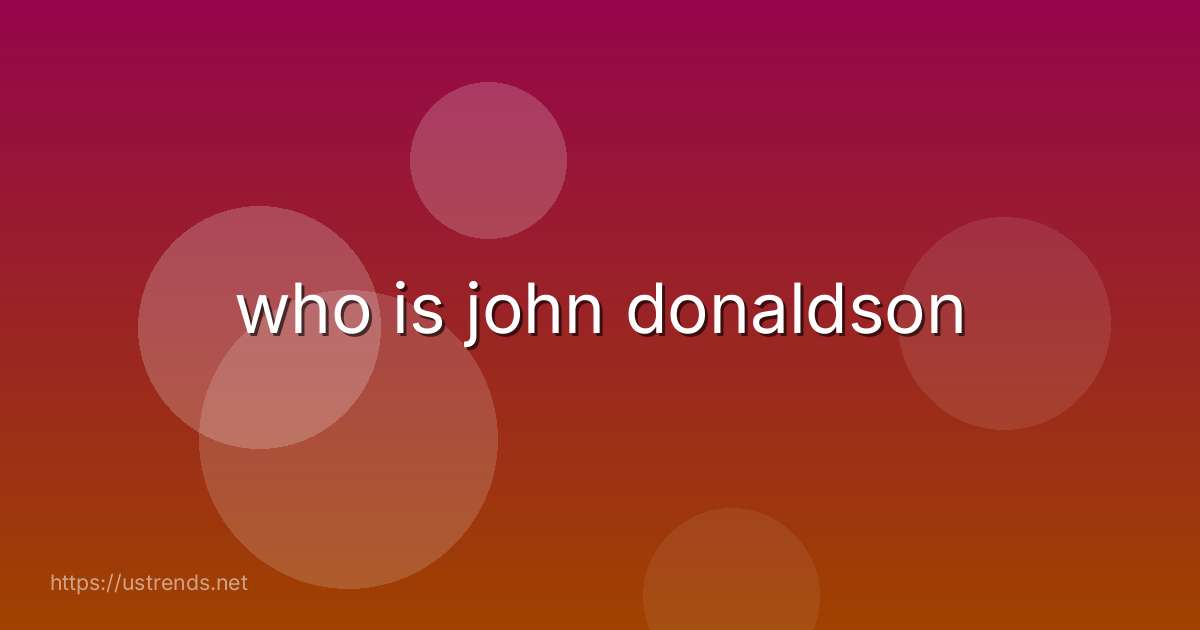 who is john donaldson