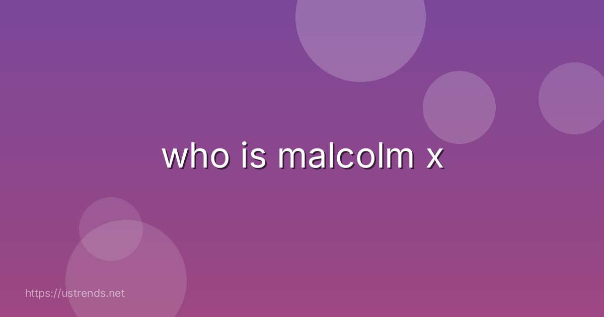 who is malcolm x