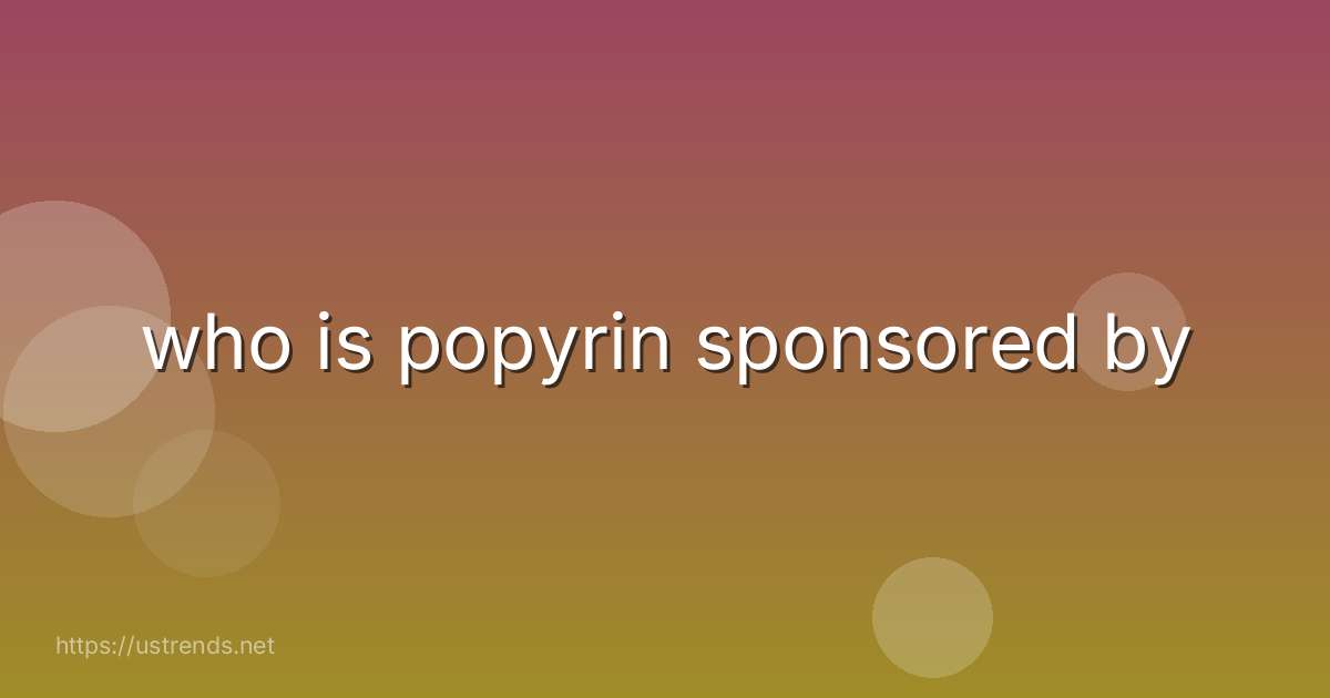 who is popyrin sponsored by
