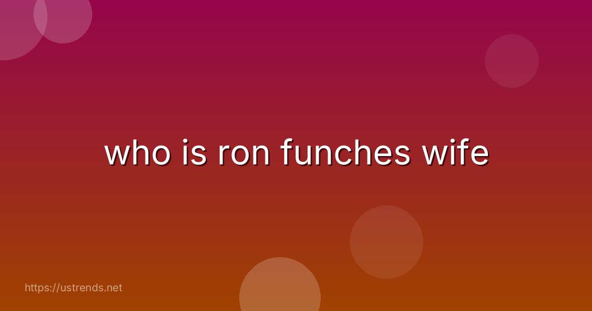 who is ron funches wife