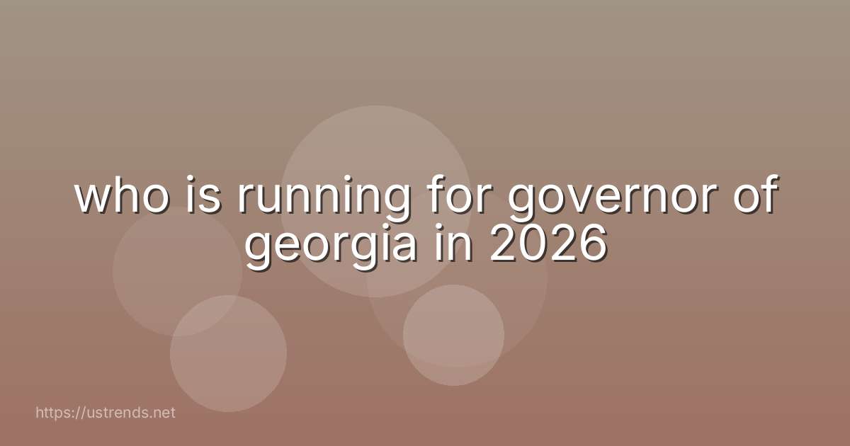 who is running for governor of georgia in 2026