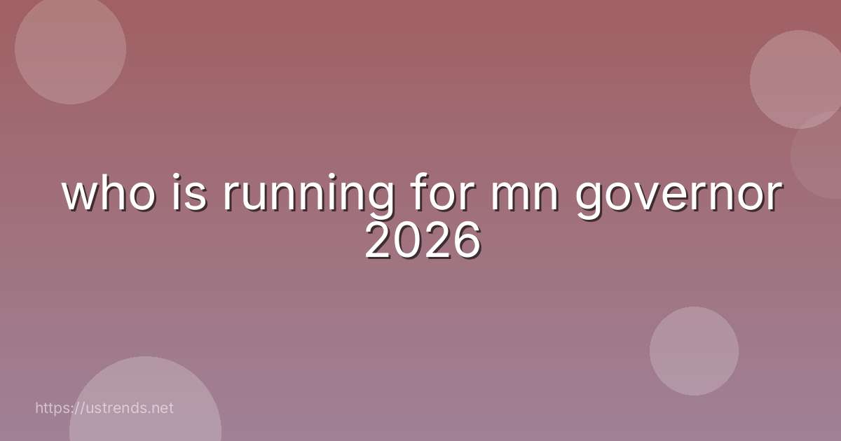 who is running for mn governor 2026