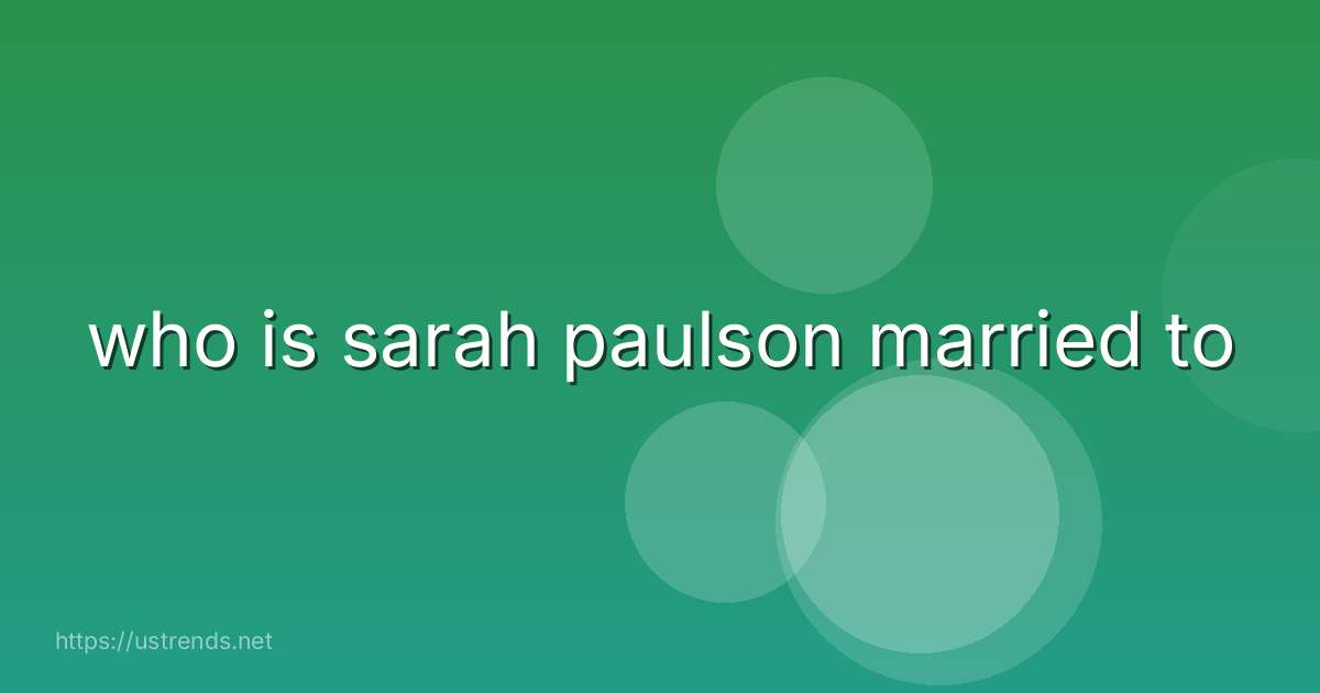 who is sarah paulson married to