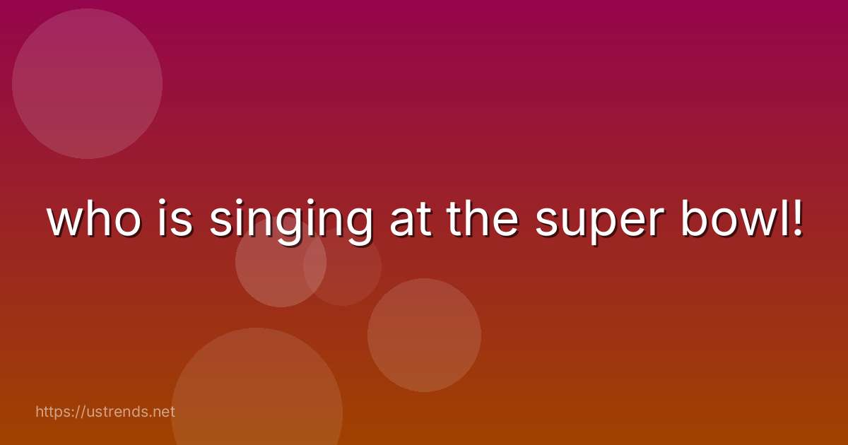 who is singing at the super bowl!