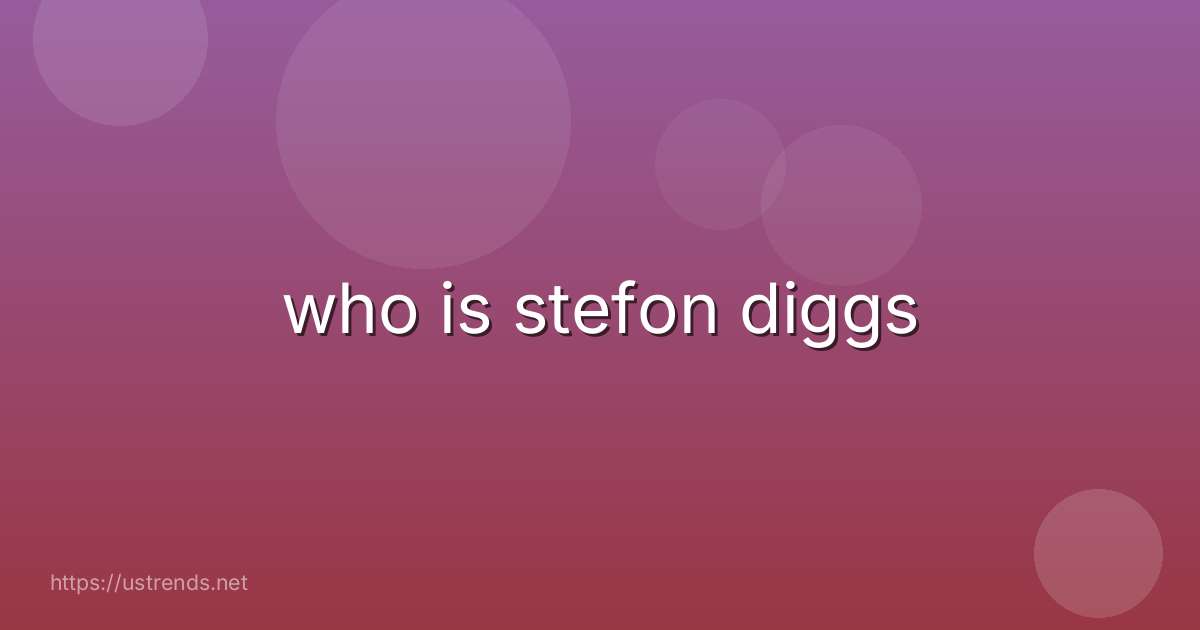 who is stefon diggs