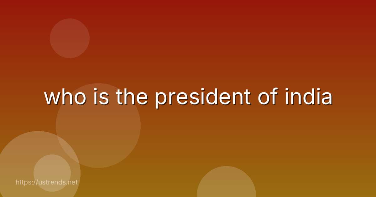 who is the president of india