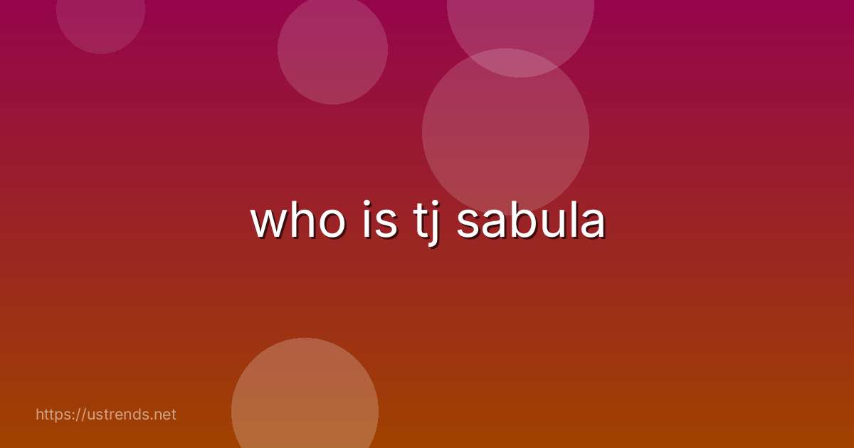 who is tj sabula