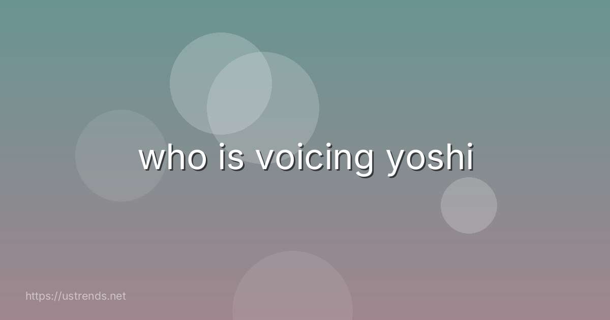 who is voicing yoshi