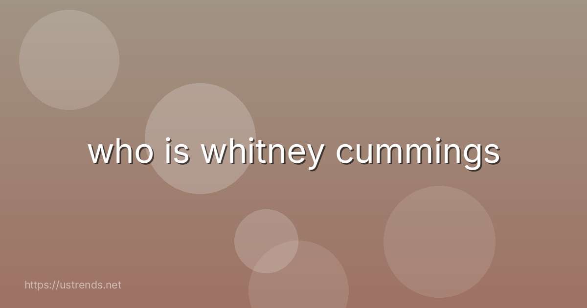 who is whitney cummings