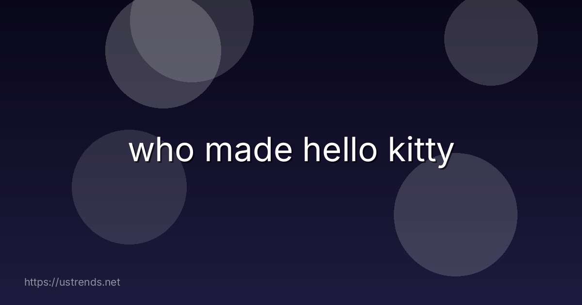 who made hello kitty