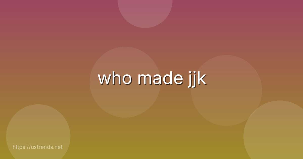 who made jjk