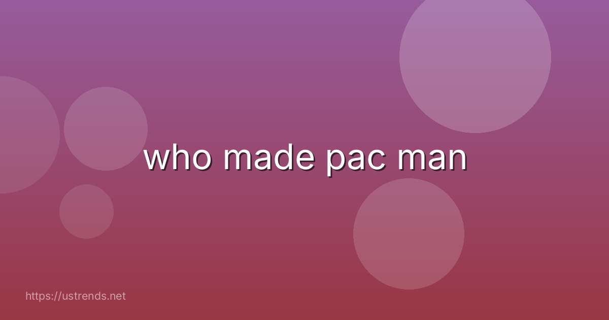 who made pac man