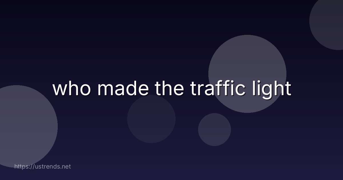 who made the traffic light