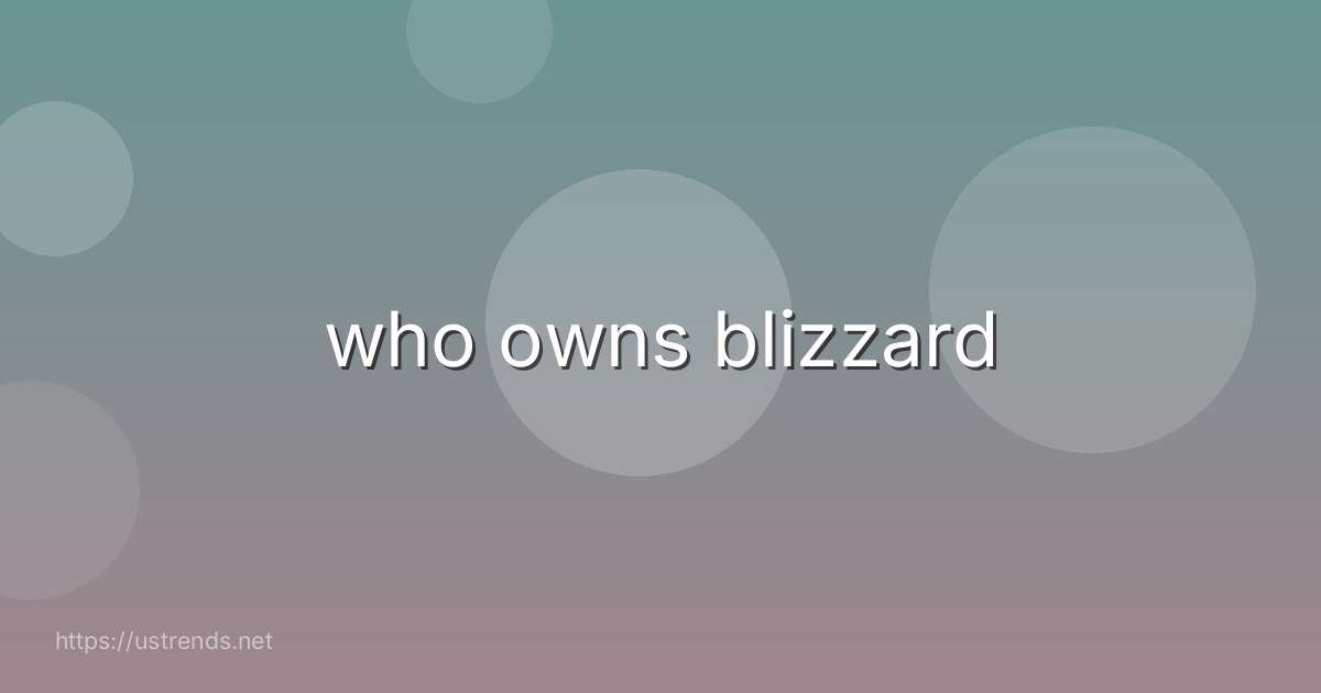 who owns blizzard