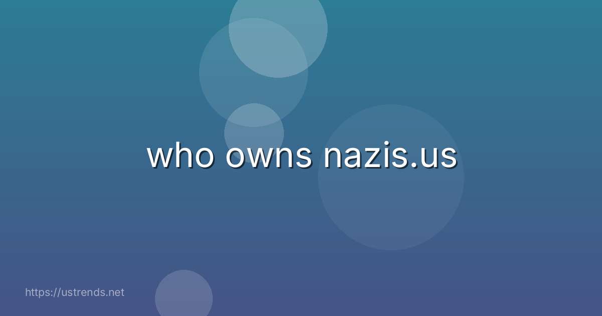 who owns nazis.us