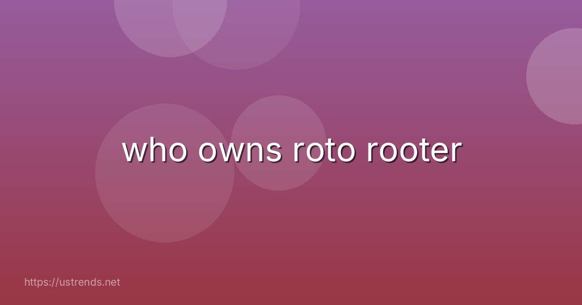 who owns roto rooter
