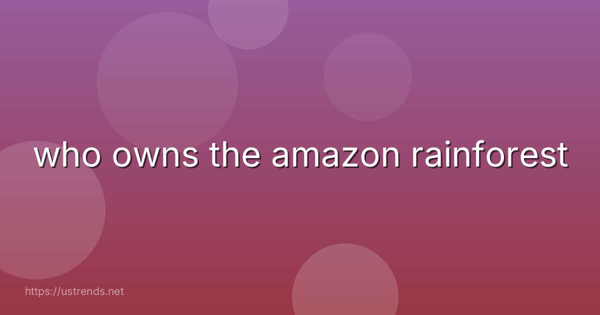 who owns the amazon rainforest