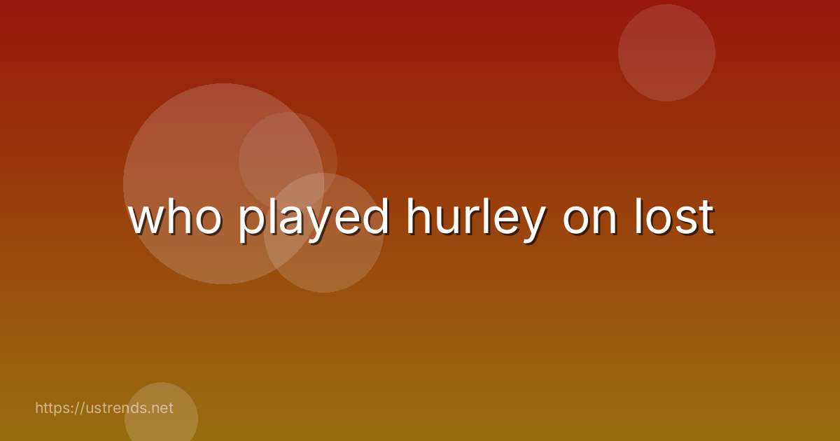 who played hurley on lost