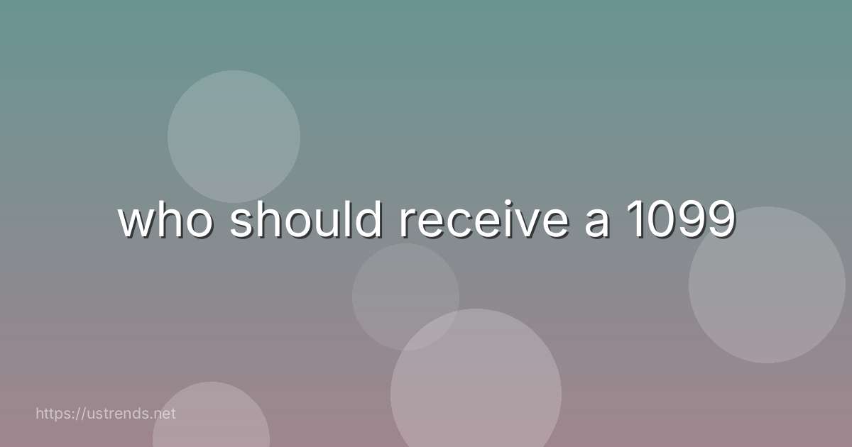 who should receive a 1099