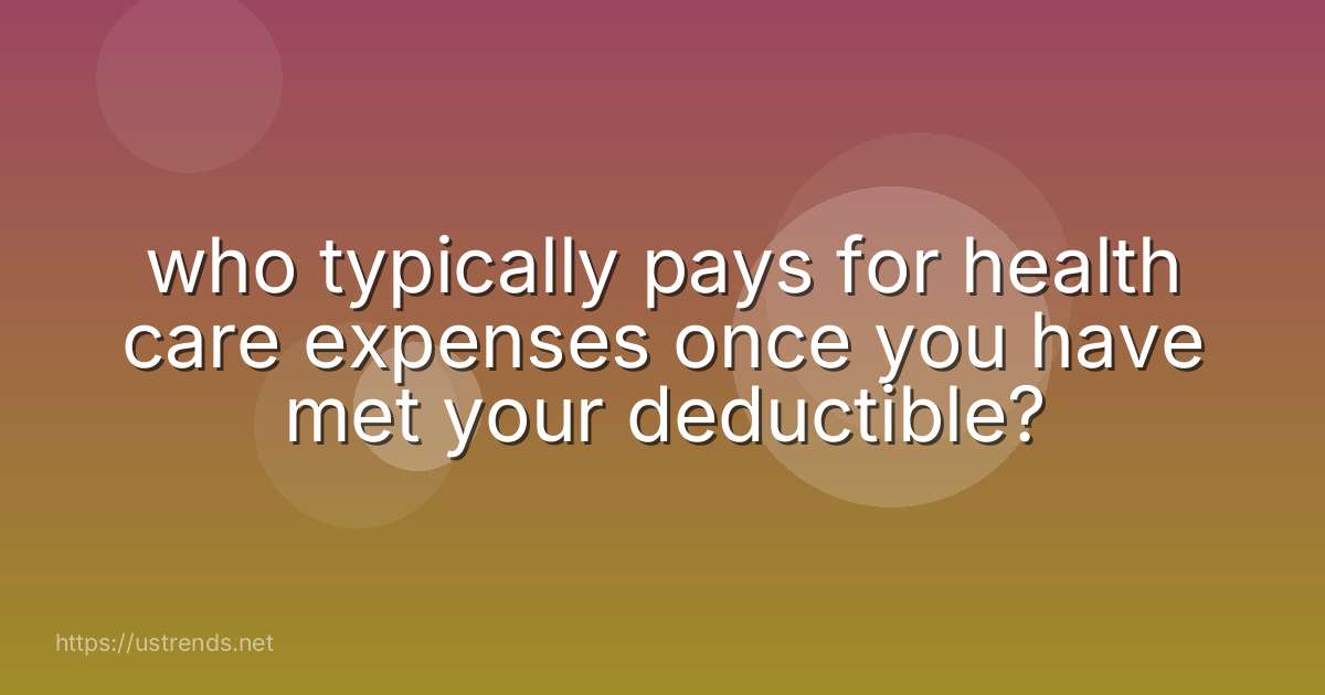 who typically pays for health care expenses once you have met your deductible?