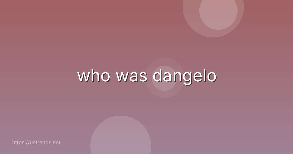 who was dangelo