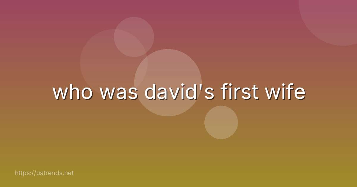 who was david's first wife