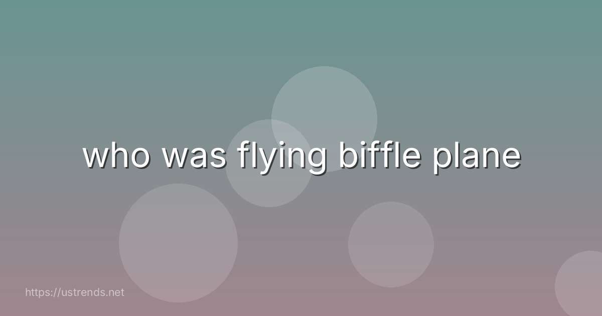 who was flying biffle plane