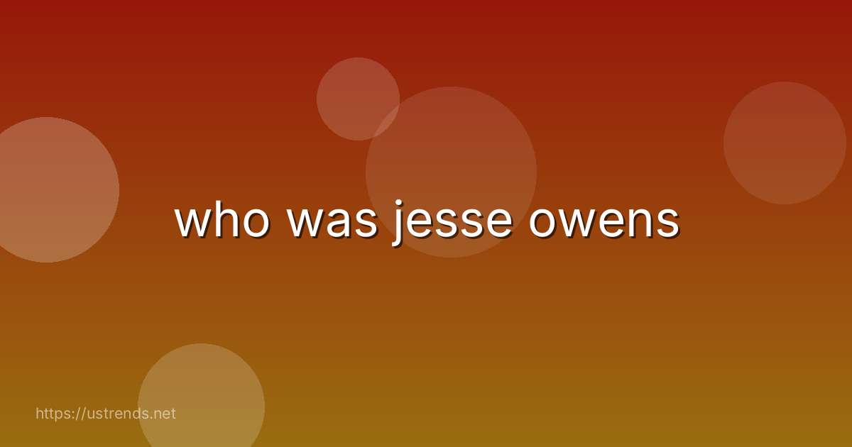 who was jesse owens
