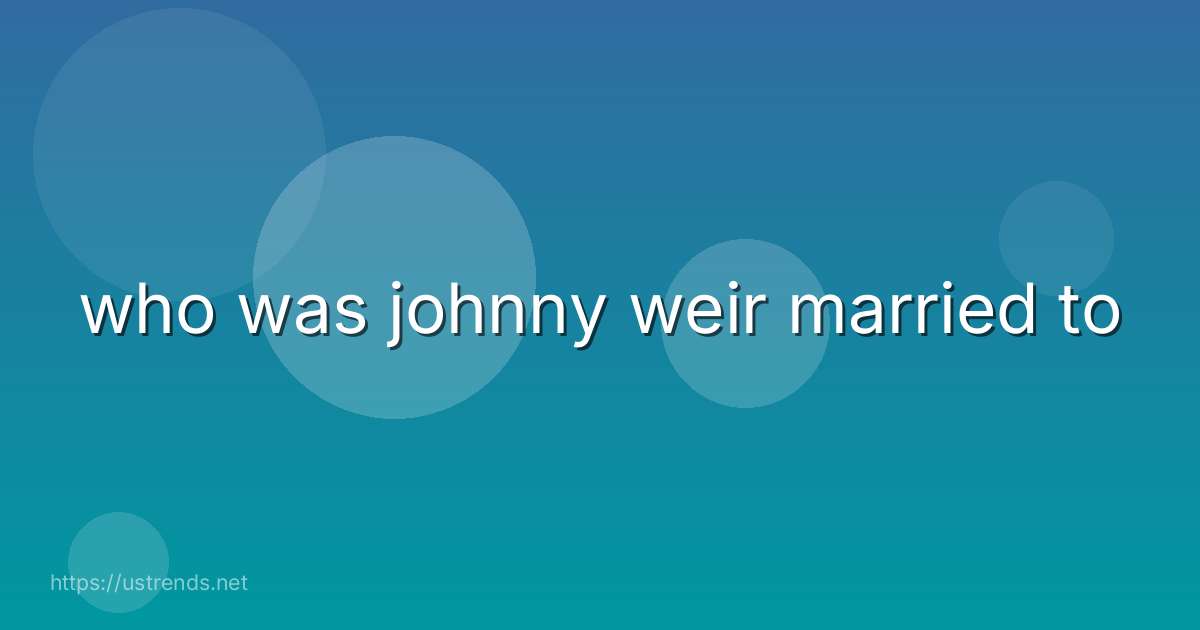 who was johnny weir married to