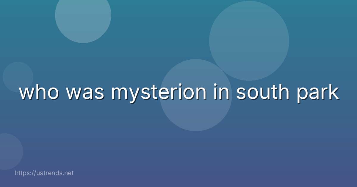 who was mysterion in south park