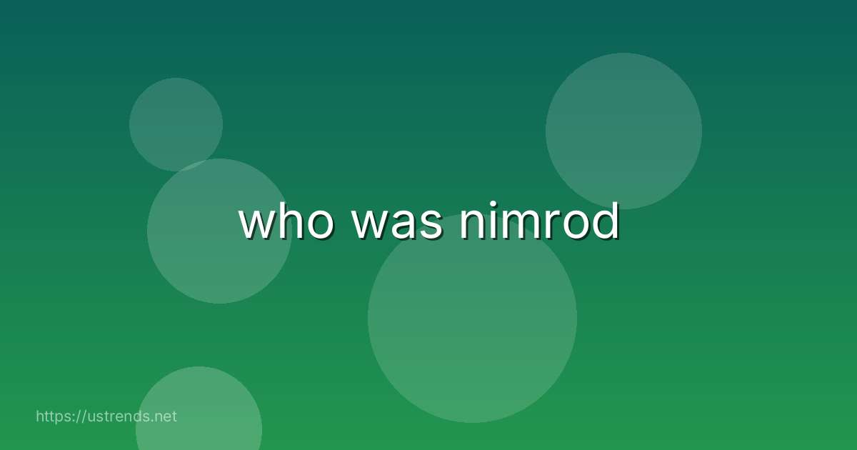 who was nimrod