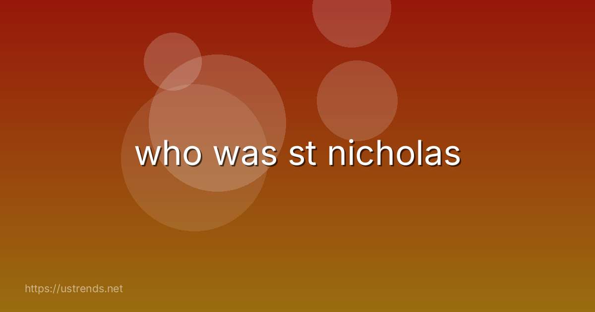 who was st nicholas