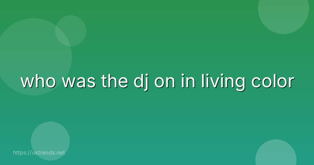 who was the dj on in living color